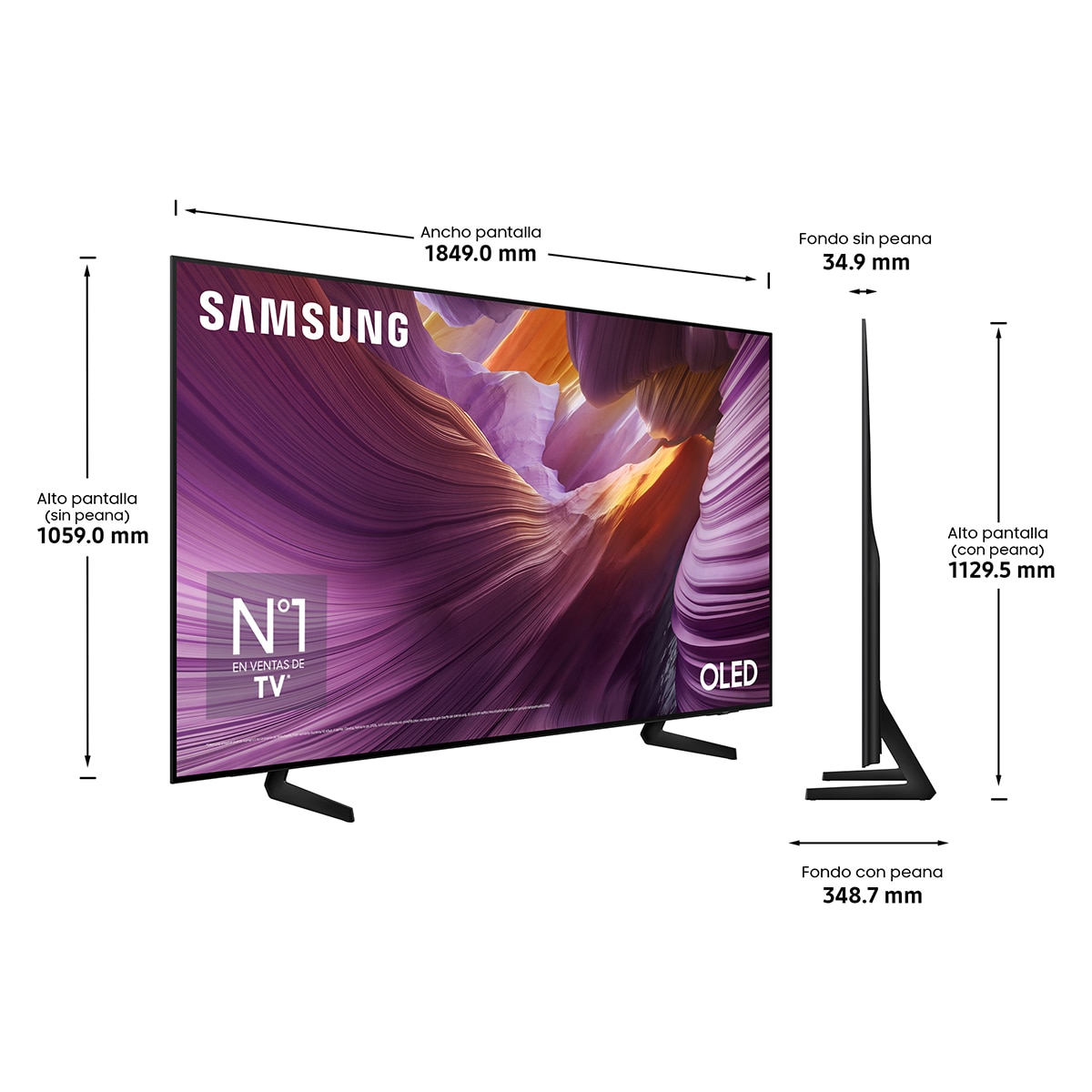 TV OLED 209cm (83") Samsung TQ83S85FAEXXC 4K Vision AI PANTONE Smart TV Negro-2
