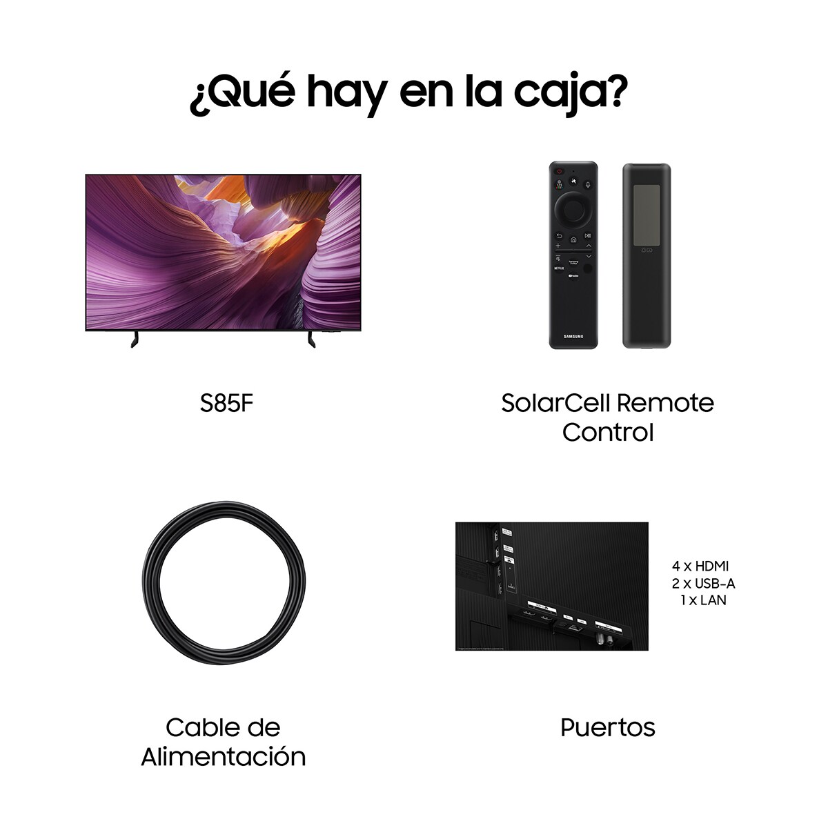 TV OLED 209cm (83") Samsung TQ83S85FAEXXC 4K Vision AI PANTONE Smart TV Negro-8