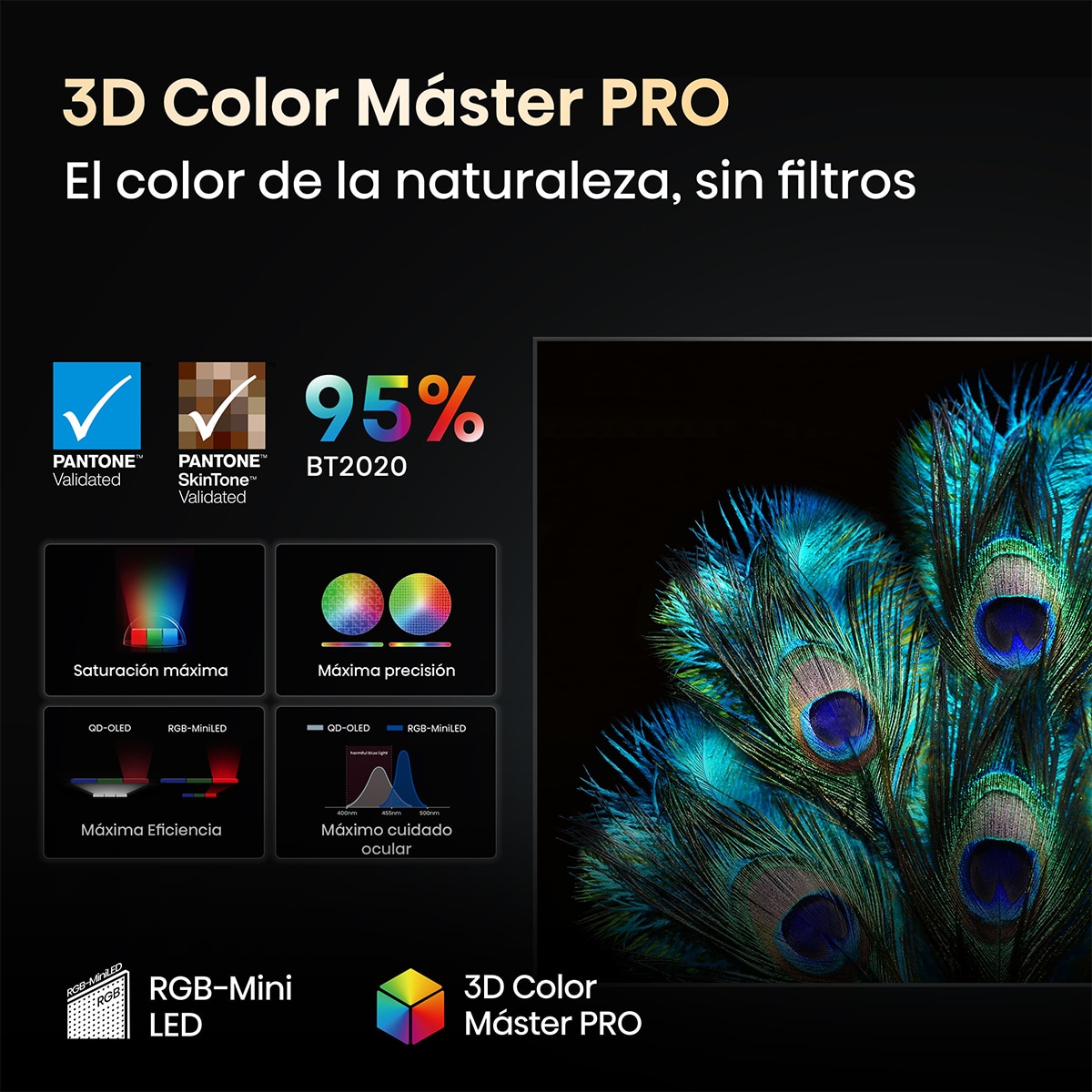 TV RGB-MiniLED 293 cm (116") Hisense 116UXQ, 4K Smart TV 165Hz, HDR Completo, Color Máster PRO, Procesador IA PRO Aluminio / Gris carbón-7