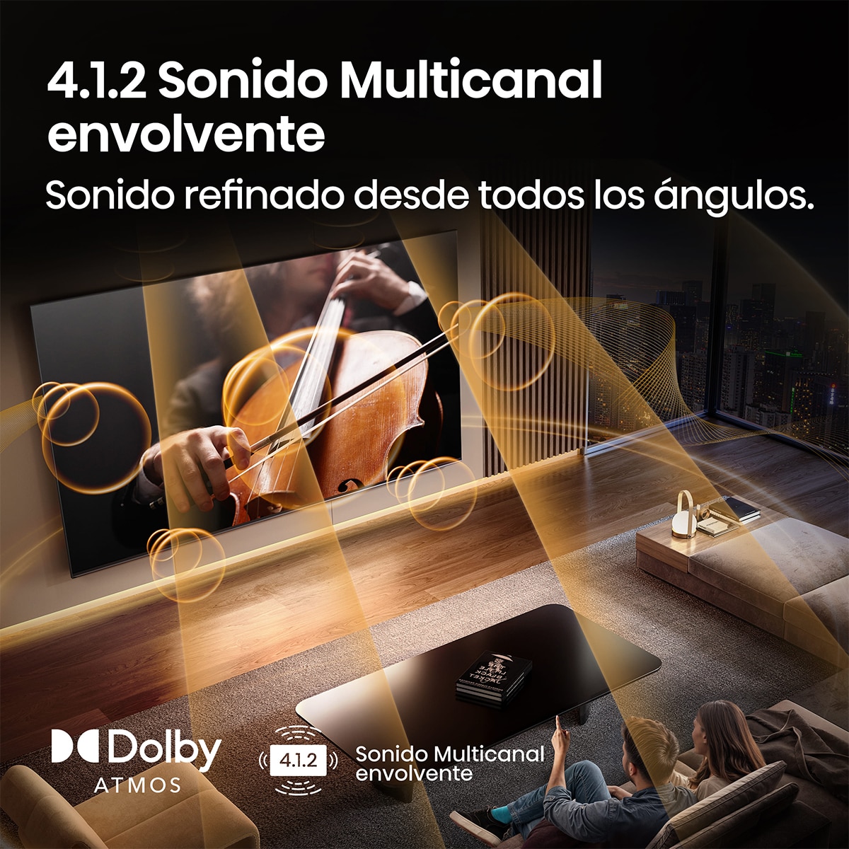 TV MiniLED 254 cm (100") Hisense 100U8Q, UHD 4K Smart TV Aluminio / Gris carbón-7