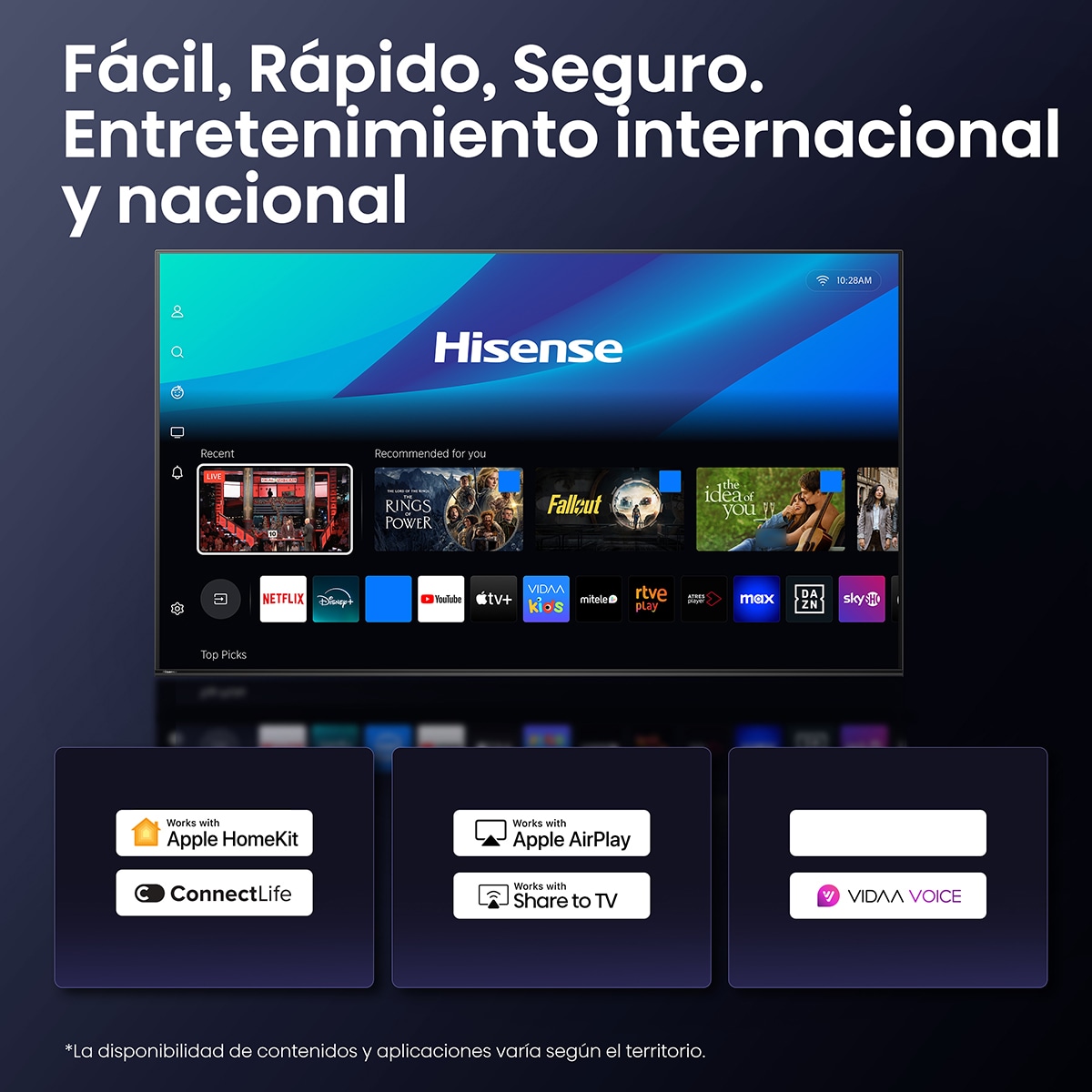 TV MiniLED 164 cm (65") Hisense 65U8Q, UHD 4K, Smart TV Aluminio / Gris carbón-9