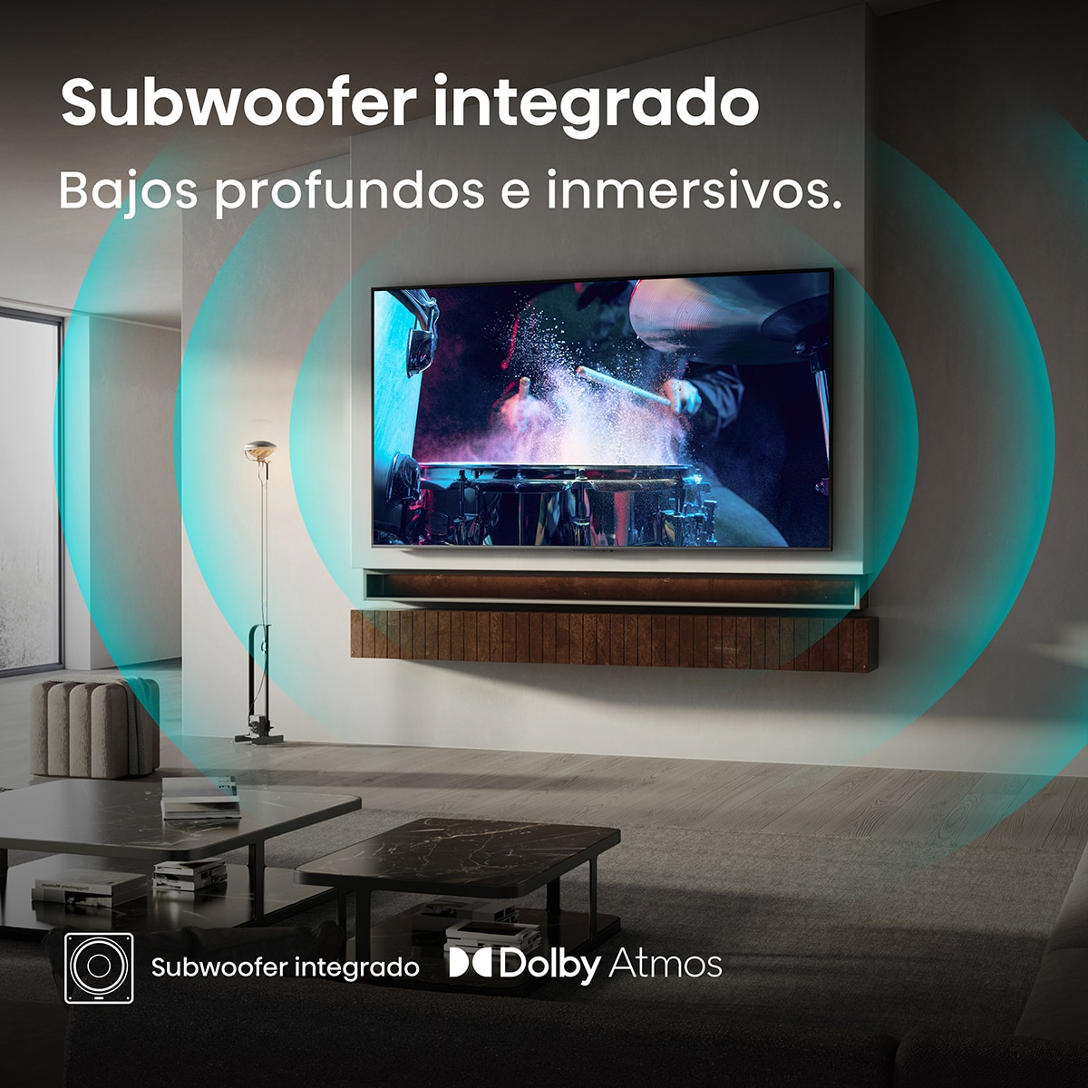 TV MiniLED 254 cm (100") Hisense 100U7Q, UHD 4K, Smart TV Metal / Negro-7