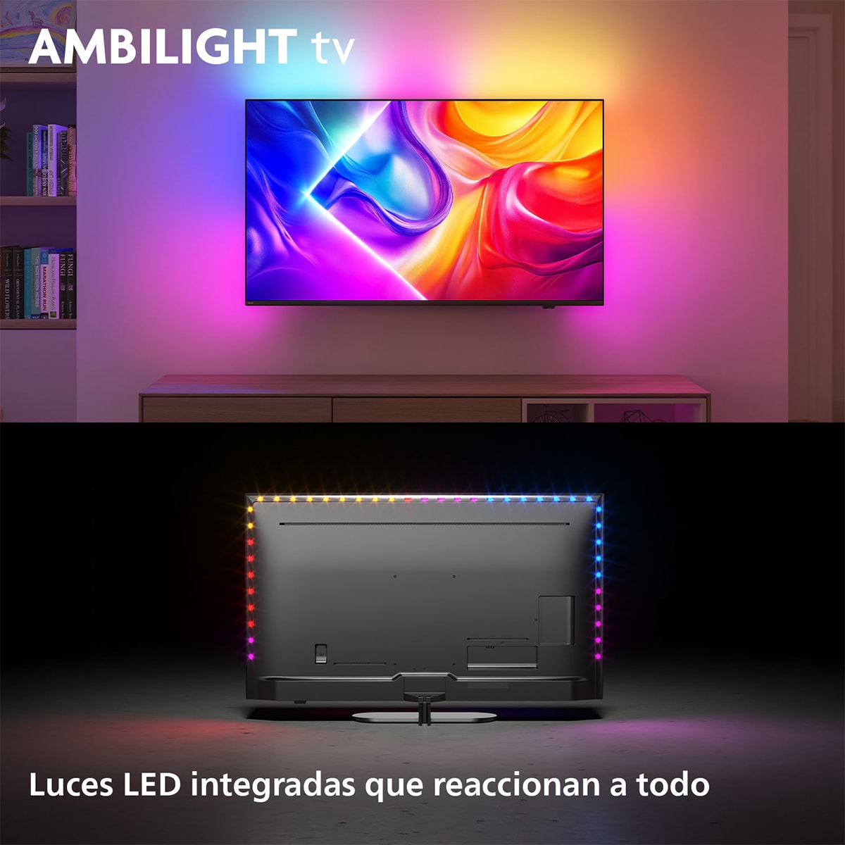 TV QLED 164 cm (65") Philips Ambilight 65PUS9010/12 UHD 4K, Dolby Vision y Dolby Atmos, Titan OS, Smart TV Carbón-3