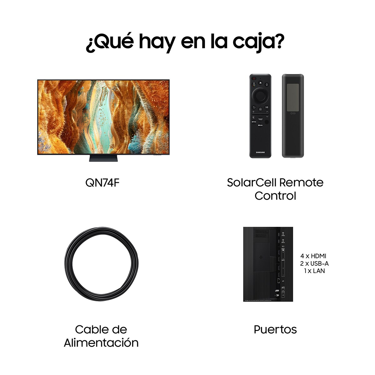 TV Neo QLED Mini LED 163cm (65") Samsung TQ65QN74FATXXC 4K AI Upscaling Pro con Inteligencia Artificial Smart TV Negro-8