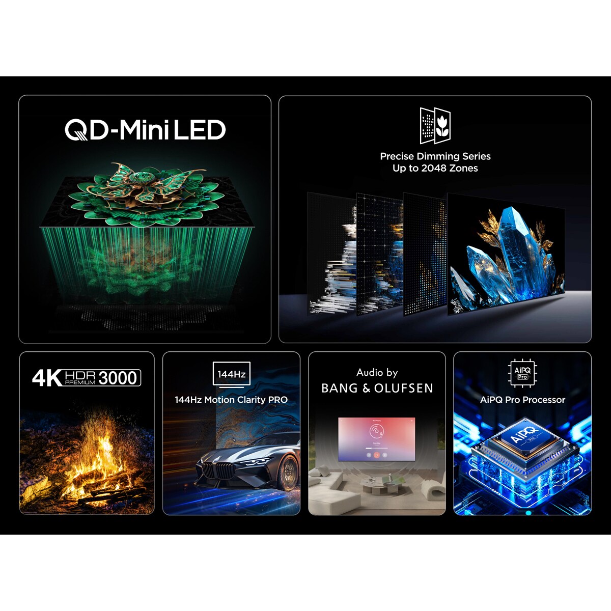 TV QD-Mini LED 190,5 cm (75") TCL 75C7K, 4K HDR Premium 3000, Smart TV con Google TV, control por voz Titanio-2