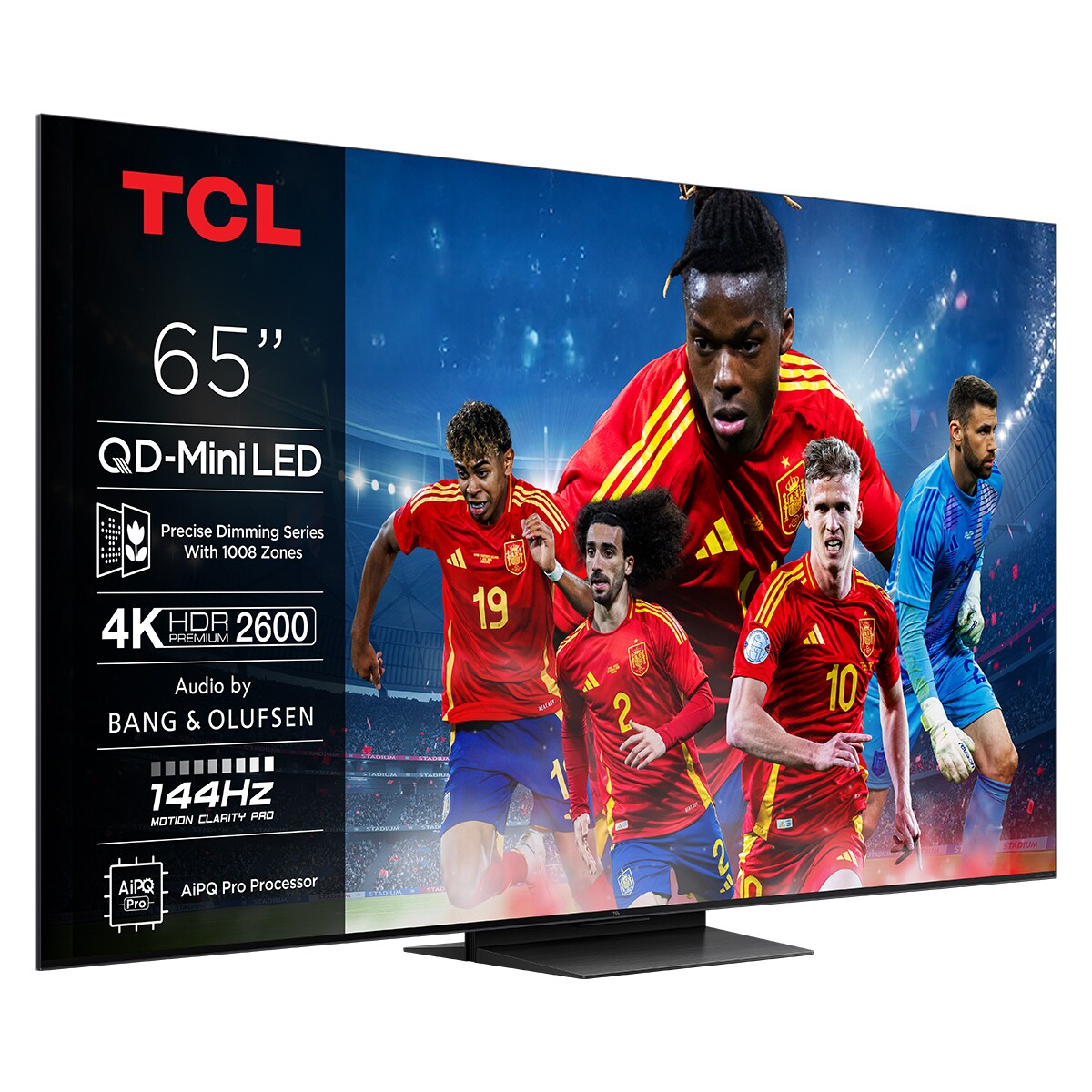 TV QD-Mini LED 165,1 cm (65") TCL 65C7K, 4K HDR Premium 2600, Smart TV con Google TV, control por voz Titanio-1