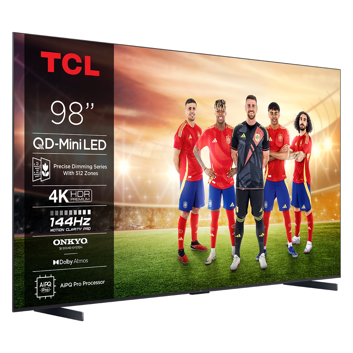 Imagen 0 de TV QD-Mini LED 248,9 cm (98") TCL 98C6K, 4K HDR Premium, Smart TV con tecnología Google TV, compatible con Asistentes de voz