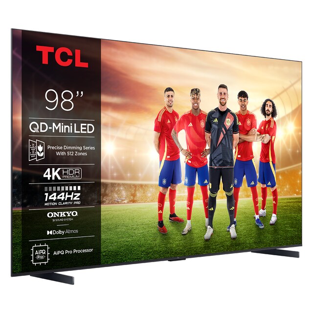 Imagen 0 de TV QD-Mini LED 248,9 cm (98") TCL 98C6K, 4K HDR Premium, Smart TV con tecnología Google TV, compatible con Asistentes de voz