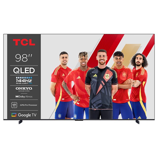 Imagen 0 de TV QLED 248,9 cm (98") TCL 98P8K, 4K HDR Ultra HD, Smart TV by Google TV, control por voz, compatible con Google Assistant, Google Cast