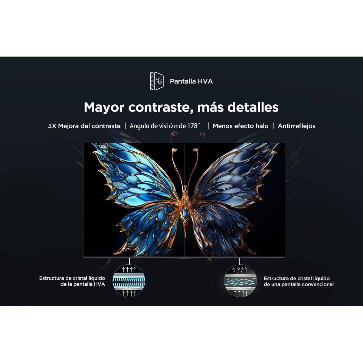 TV QLED 165,1 cm (65") TCL 65P7K, 4K HDR TV, Smart TV Powered by Google TV, compatible con Asistentes de voz Titanio-8