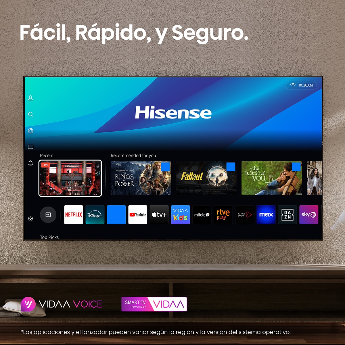 TV RGB Mini LED 253cm (100") Hisense 100UXQ, UHD 4K, Smart TV con IA Aluminio / Gris carbón-12
