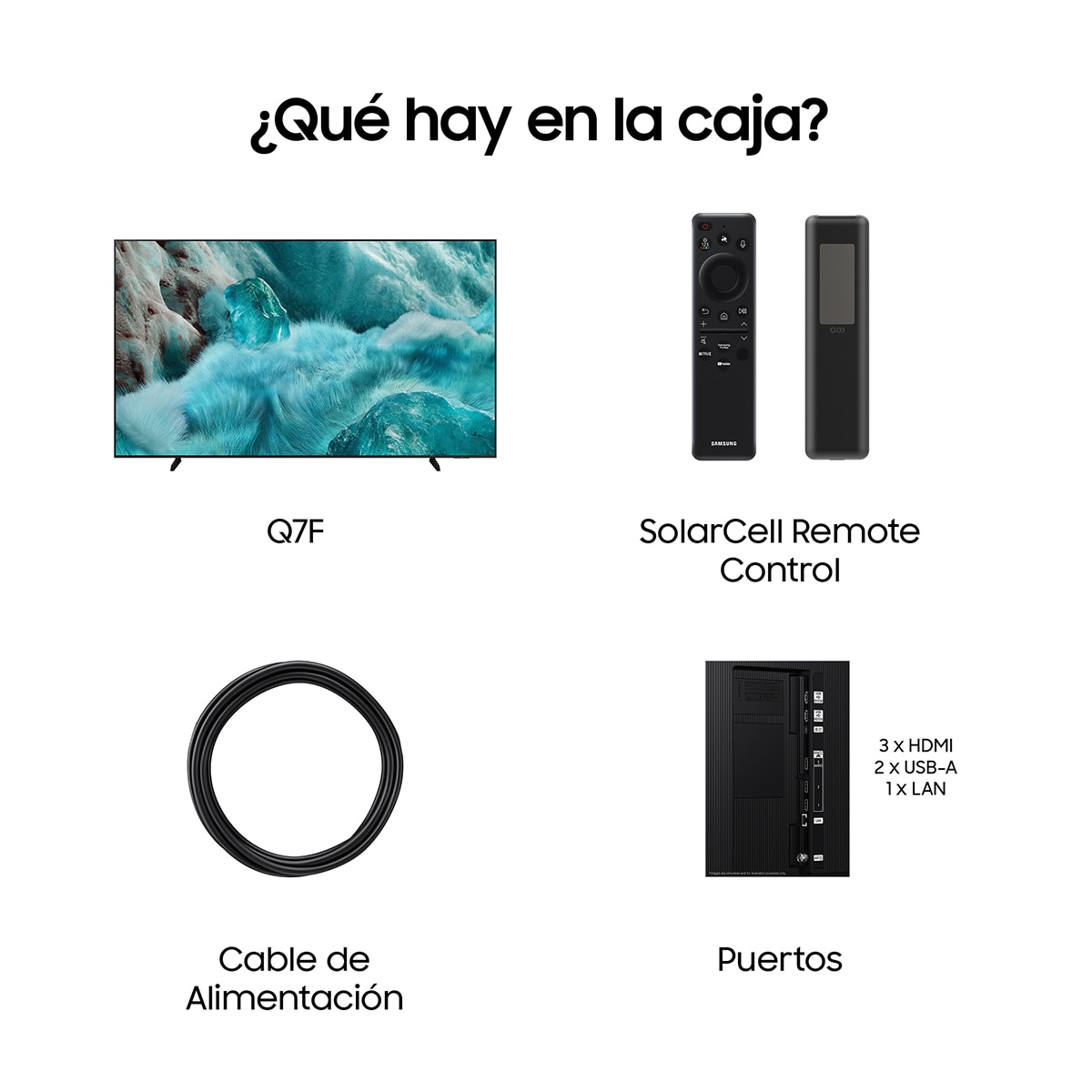 TV QLED 248,9cm (98") Samsung TQ98Q7F, UHD 4K, Upscaling, Smart TV con Inteligencia Artificial Negro-9