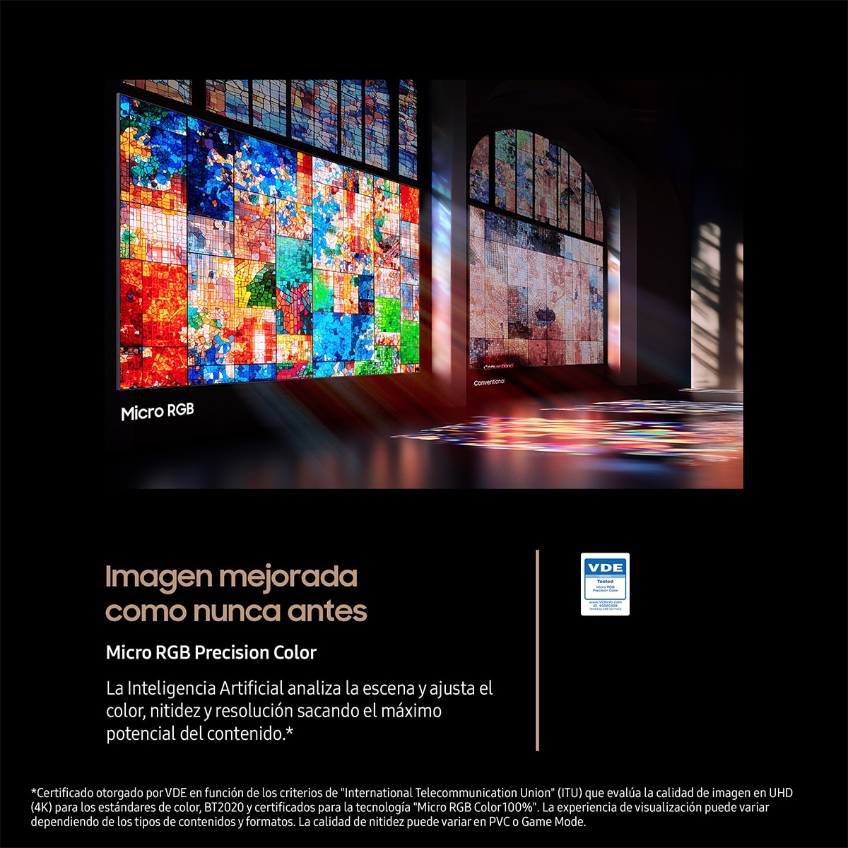 TV Micro RGB 292cm (115") Samsung MRE115MR95FXXC 4K AI Upscaling Pro con Inteligencia Artificial Smart TV Negro-3