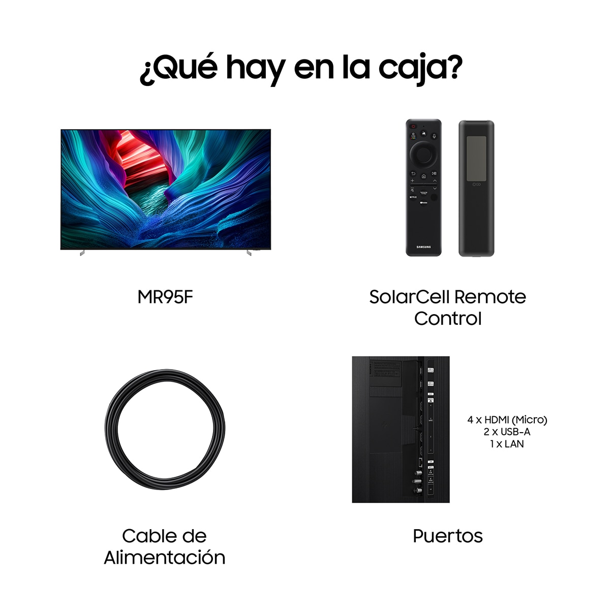 TV Micro RGB 292cm (115") Samsung MRE115MR95FXXC 4K AI Upscaling Pro con Inteligencia Artificial Smart TV Negro-7