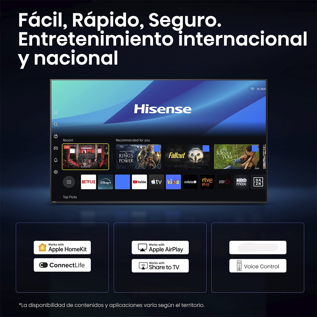 TV RGB Mini LED 85" (215 cm) Hisense 85UR9S UHD 4K Smart TV con IA Aluminio / Gris carbón-10