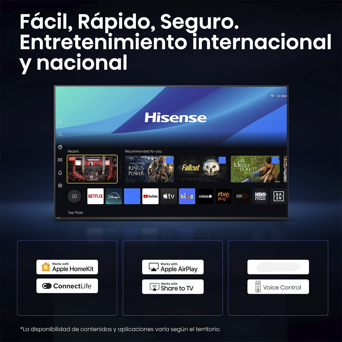 TV  Mini LED 85"(215 cm) Hisense 85E8S UHD 4K Smart TV con IA Gris carbón-9