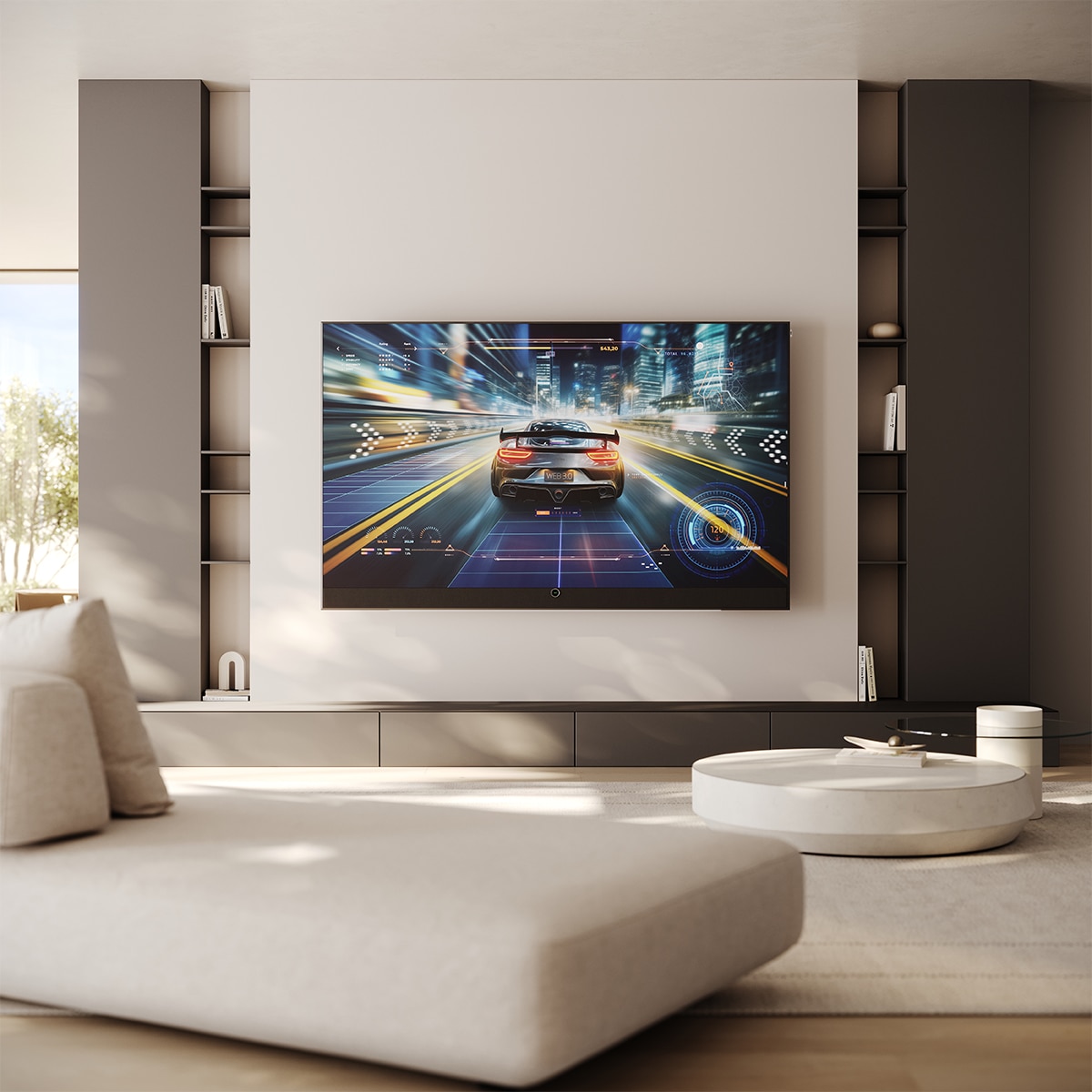 TV OLED 245 cm (97'') Loewe stellar 97, UHD 4K, HDR, Wi-Fi y Smart TV con barra de sonido 300W y soporte de pared Negro-5