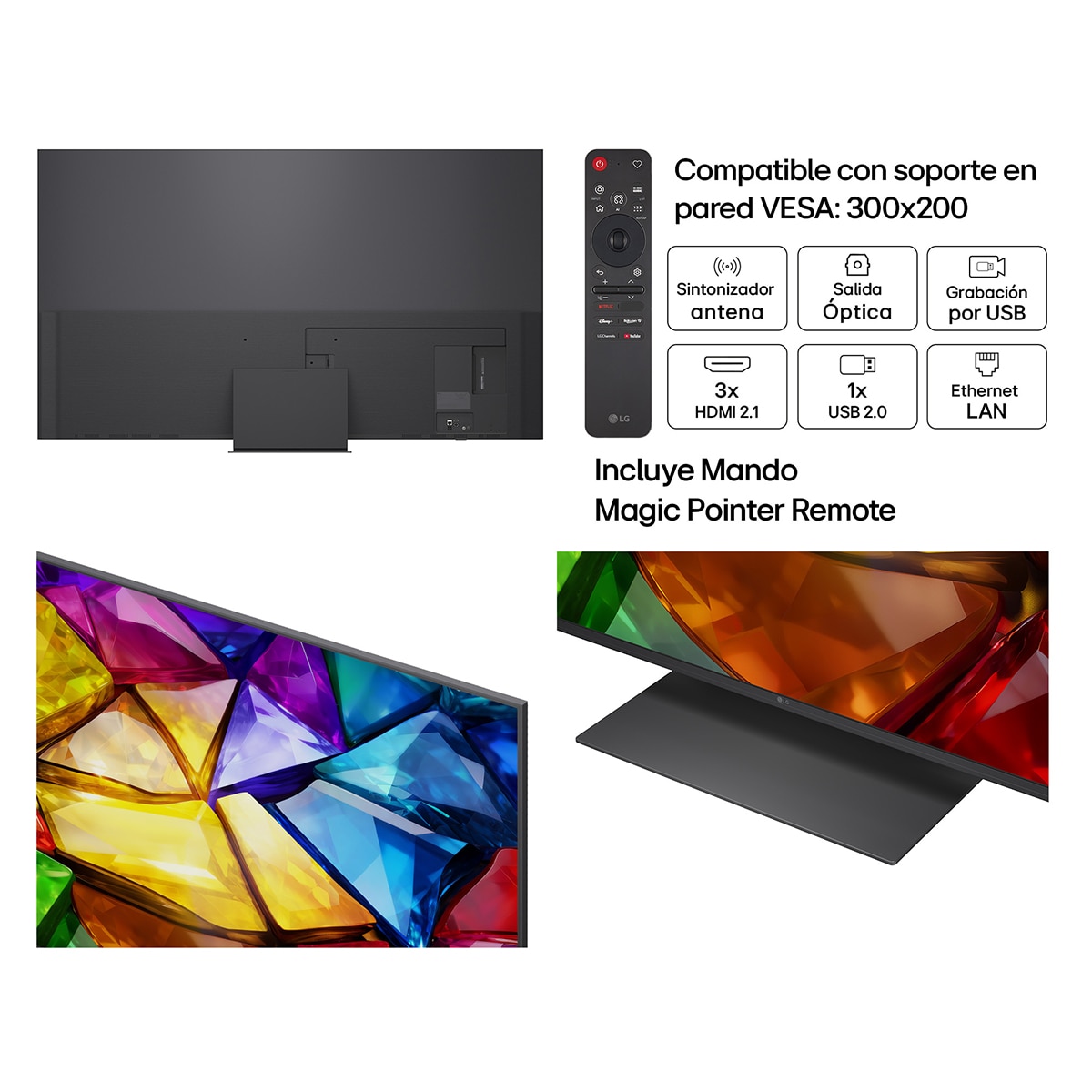 TV RGB Mini LED 189 cm (75") LG 75MRGB88B6B 4K, Smart TV, AI, MRGB88 - Gris oscuro / Negro Gris oscuro / Negro-3