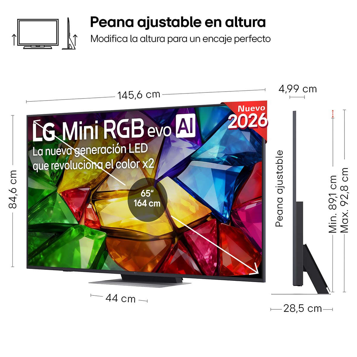 Smart TV LG MRGB AI MRGB88 164 cm (65") 65MRGB88B6B 4K 2026 Gris oscuro / Negro-2