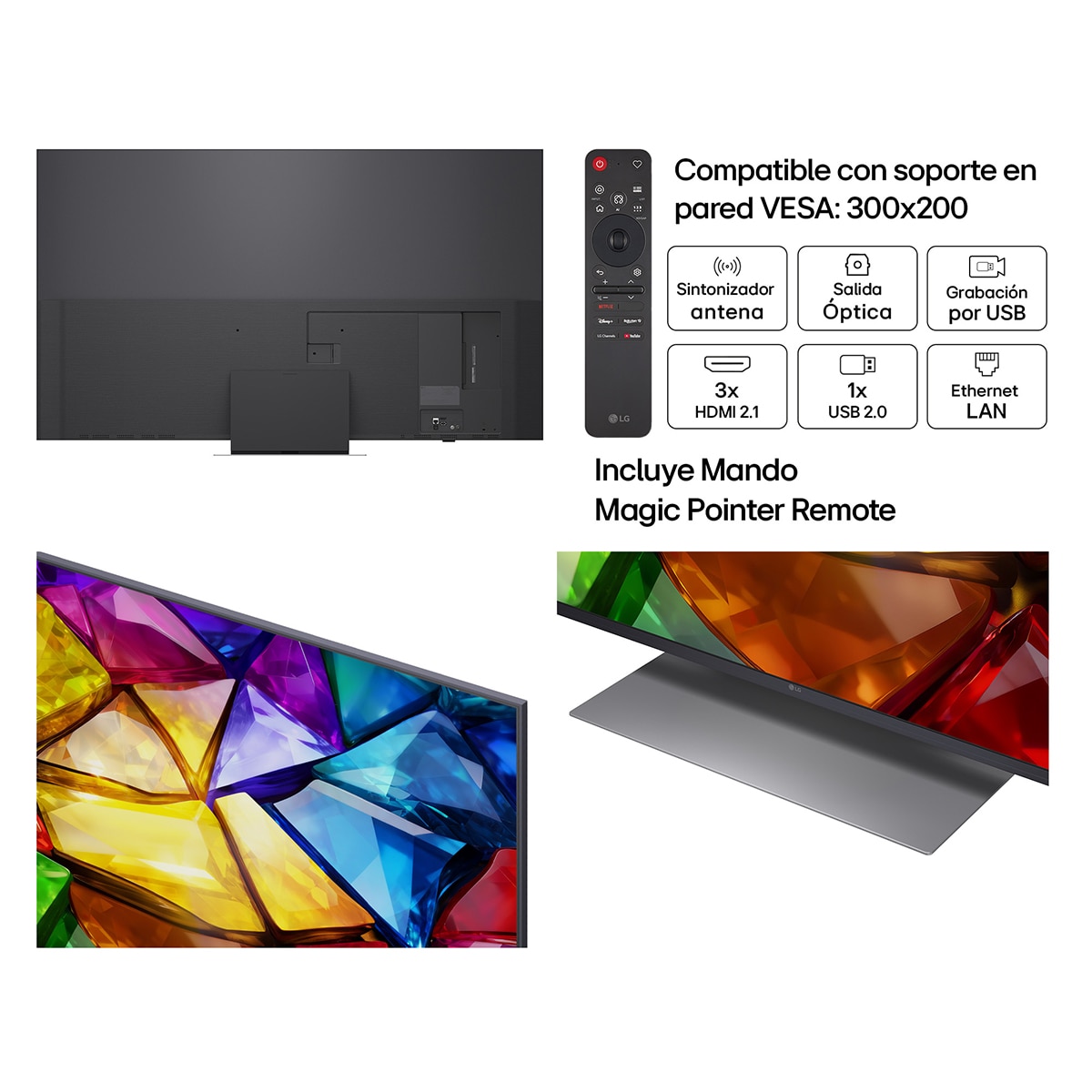 Smart TV LG MRGB AI MRGB88 164 cm (65") 65MRGB88B6B 4K 2026 Gris oscuro / Negro-3