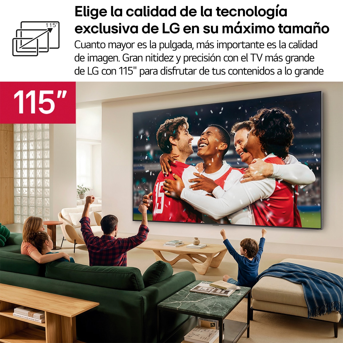 TV QNED evo Mini LED 290 cm (115") LG 115QNED93B6 4K, Smart TV, AI, QNED93 Gris oscuro / Negro-6