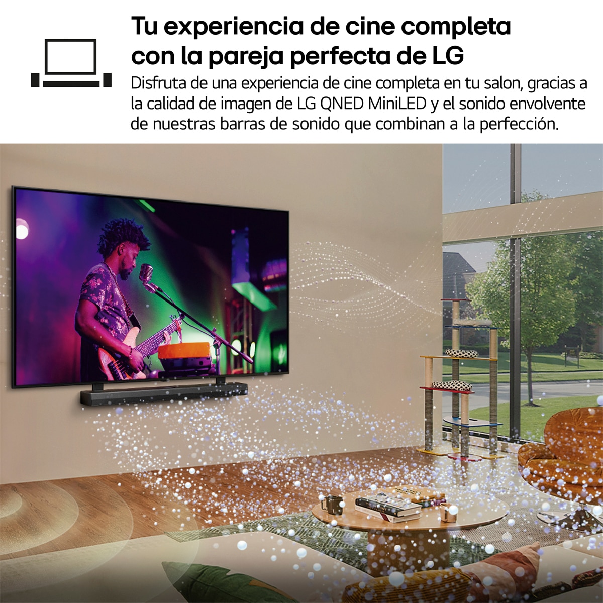TV QNED evo Mini LED 290 cm (115") LG 115QNED93B6 4K, Smart TV, AI, QNED93 Gris oscuro / Negro-12