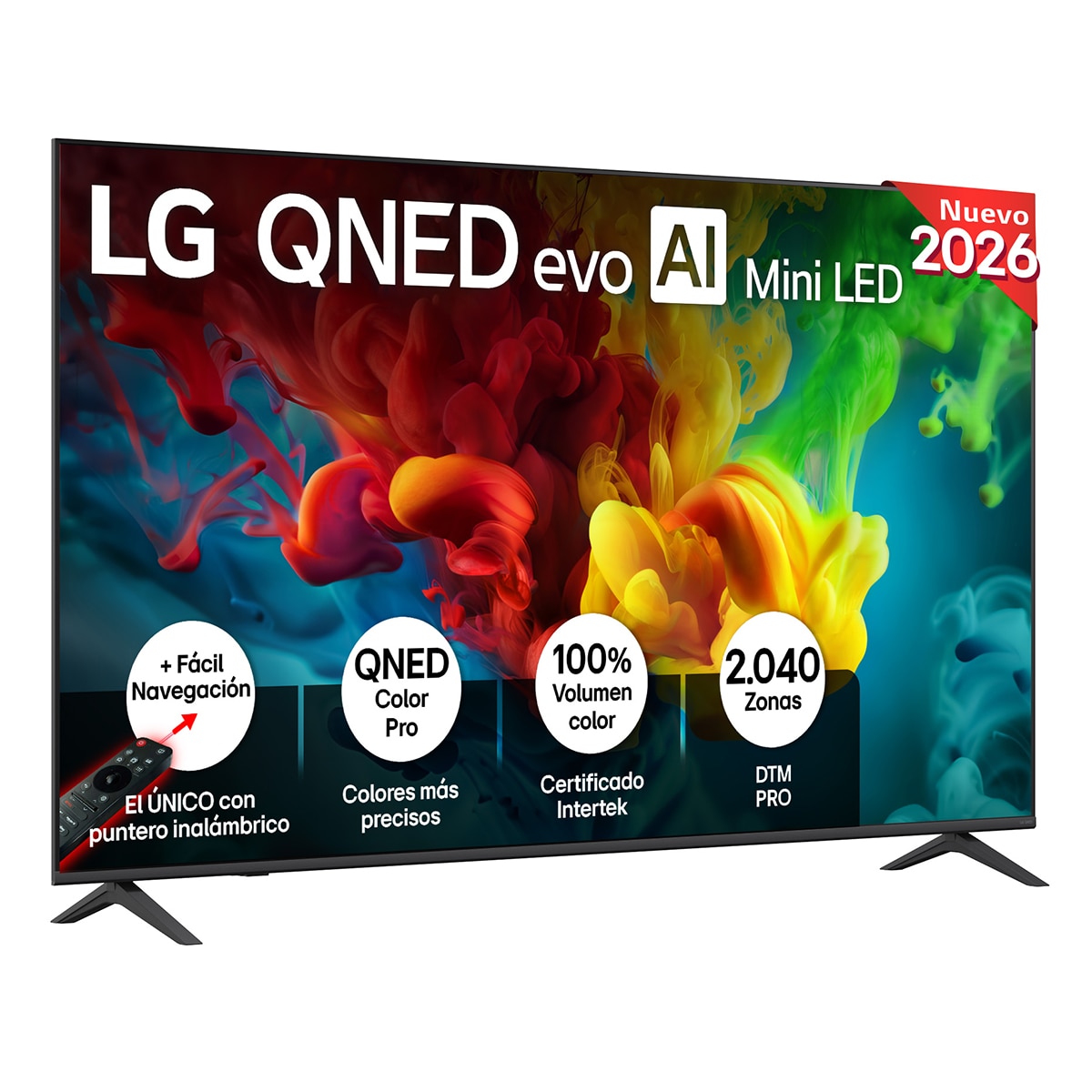 Imagen 0 de TV QNED evo Mini LED 189 cm (75") LG 75QNED82B6A 4K, Smart TV, AI, QNED82 Gris oscuro / Negro