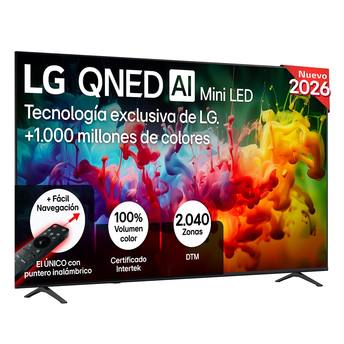 LG - TV QNED Mini LED 215 cm (85") LG 85QNED70B6A 4K, Smart TV, AI, QNED70.