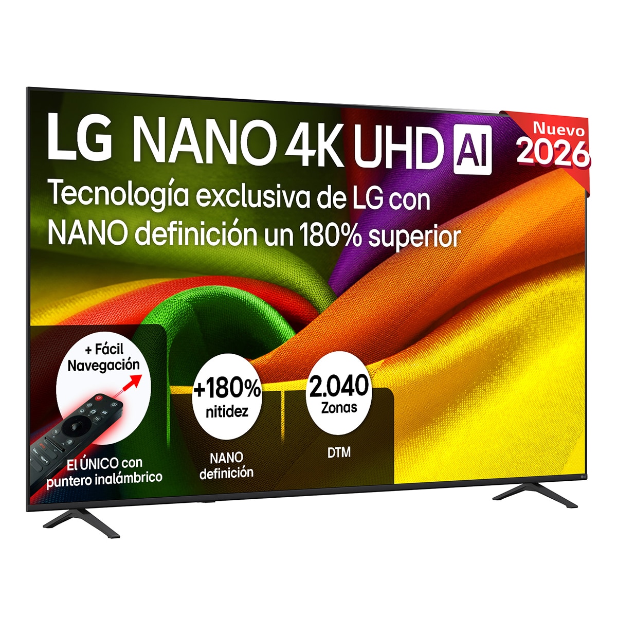 Imagen 0 de Smart TV LG NANO 4K UHD AI NU90 215 cm (85") 85NU900B6LA 4K 2026