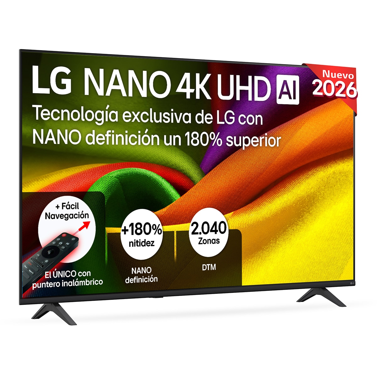Imagen 0 de Smart TV LG NANO 4K UHD AI NU90 164 cm (65") 65NU900B6LA 4K 2026