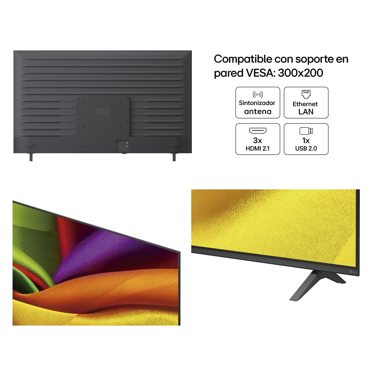 Smart TV LG NANO 4K UHD AI NU90 164 cm (65") 65NU900B6LA 4K 2026 Gris oscuro / Negro-3