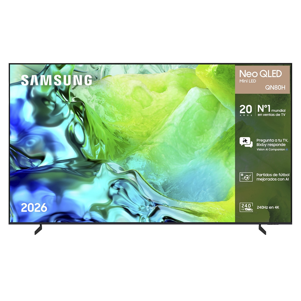 Samsung - TV Neo QLED Mini LED 254cm (100") Samsung TQ100QN80HAUXXC 4K Smart TV con Vision AI Football Mode 144Hz.