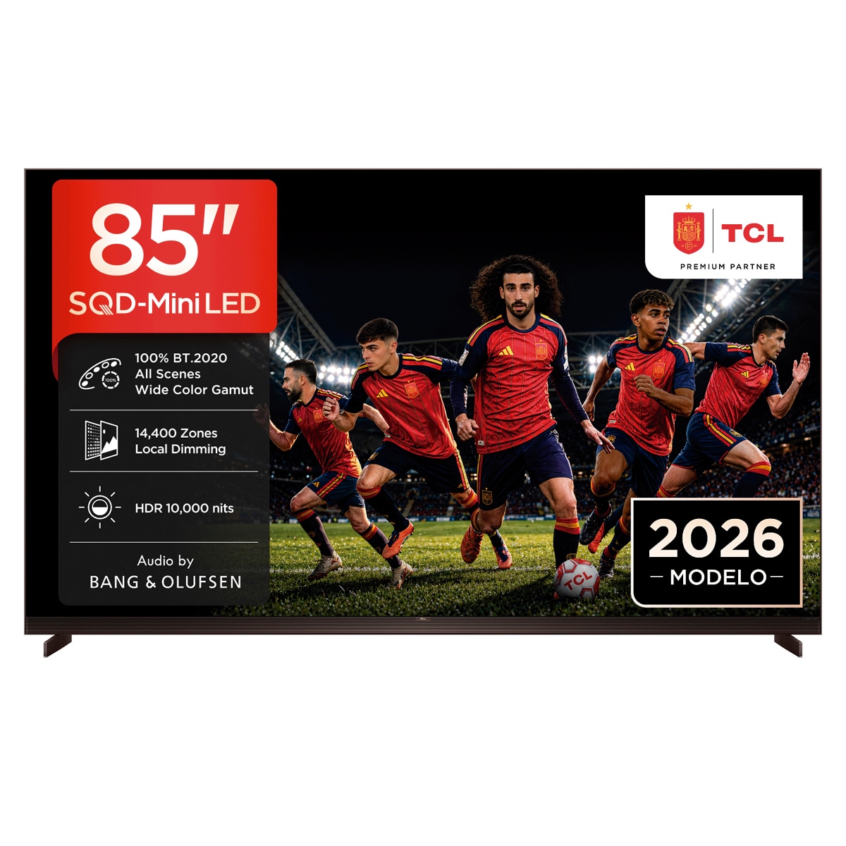 Imagem 0 de TV SQD-MiniLED 85" (215 cm) TCL 85X11L, 4K UHD, 10.000 nits, Smart Google TV, 144 Hz, Dolby Vision & Atmos, Áudio da Bang & Olufsen - Aço Escuro