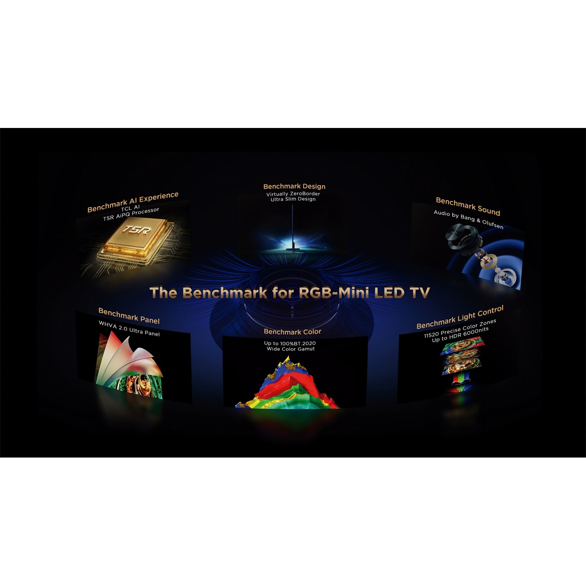 TV RGB-MiniLED 248cm (98") TCL 98RM9L, 4K HDR 6000 nits, Google TV, Dolby Vision IQ & Atmos, Audio by Bang & Olufsen, 144Hz - Acero oscuro Acero oscuro-4