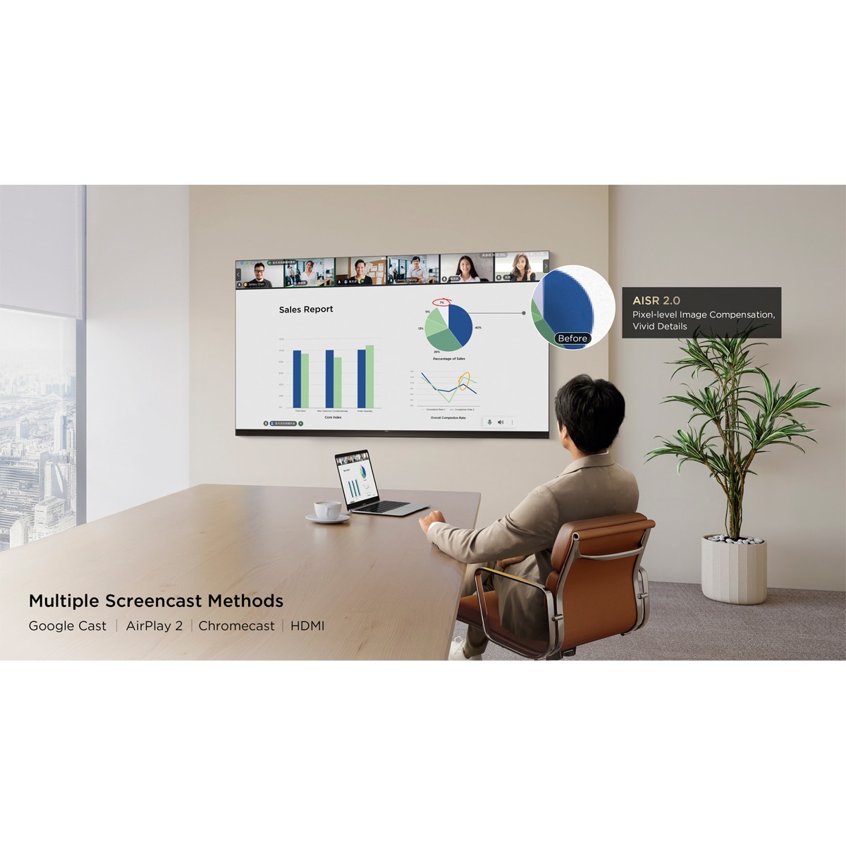 TV RGB-MiniLED 248cm (98") TCL 98RM9L, 4K HDR 6000 nits, Google TV, Dolby Vision IQ & Atmos, Audio by Bang & Olufsen, 144Hz - Acero oscuro Acero oscuro-7