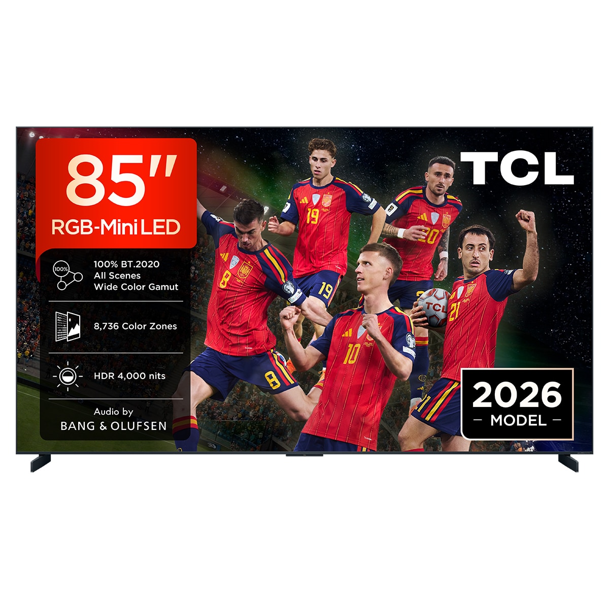 Imagem 0 de TV RGB-MiniLED 85" (215 cm) TCL 85RM9L, 4K HDR 4000 nits, Google TV, Dolby Vision IQ & Atmos, Áudio da Bang & Olufsen, 144 Hz - Aço Escuro
