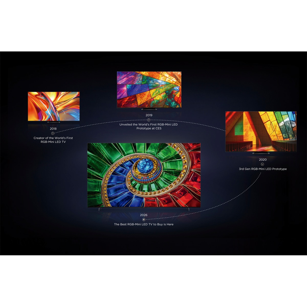 TV RGB-MiniLED 248cm (98") TCL 98RM7L, 4K HDR 2000 nits, Google TV, 2.1 Onkyo, 144Hz - Acero oscuro Acero oscuro-3