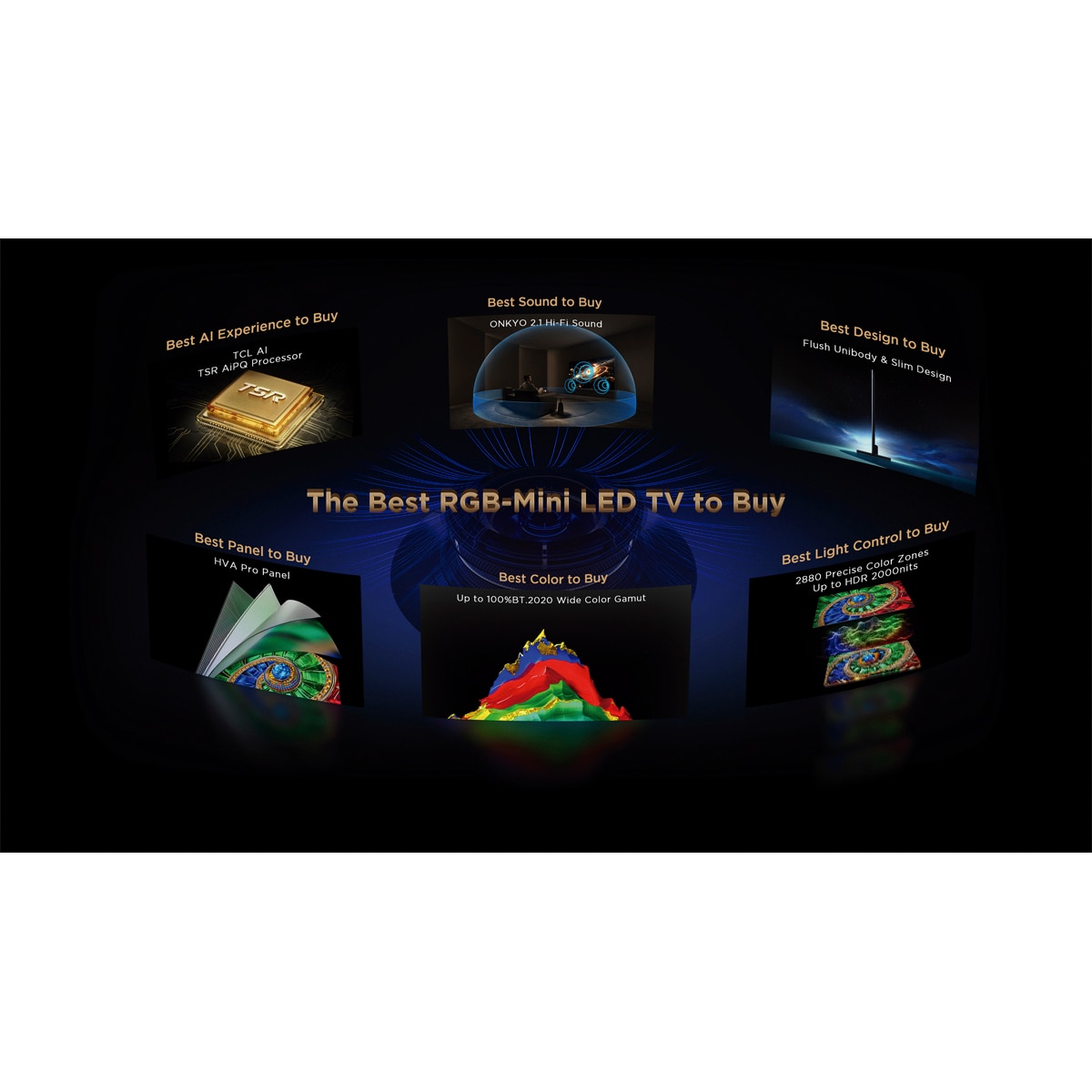 TV RGB-MiniLED 189cm (75") TCL 75RM7L, 4K HDR 2000 nits, Google TV, 2.1 Onkyo, 144Hz Acero oscuro-9