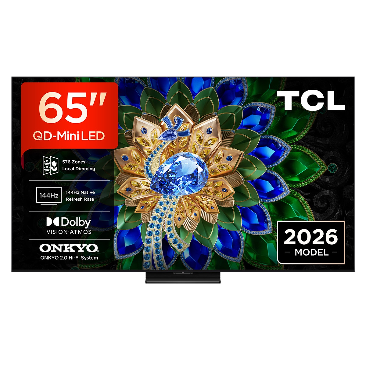 TCL - TV QD-MiniLED 164cm (65") TCL 65A400U, 4K HDR 2500 nits, Google TV, Dolby Vision IQ & Atmos, 2.0 Onkyo, 144Hz, AirPlay 2.