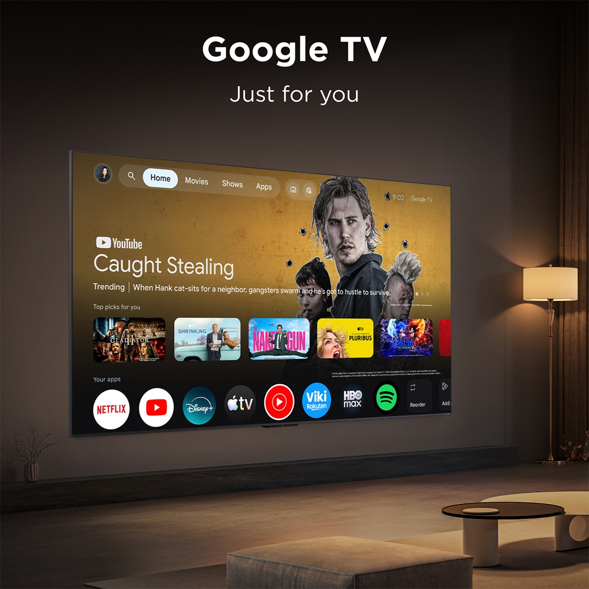 TV QD-MiniLED 189cm (75") TCL 75C6K PRO, 4K HDR 1000 nits, Google TV, Dolby Vision & Atmos, 2.1 Onkyo, 144Hz, AirPlay 2 - Acero oscuro Acero oscuro-13