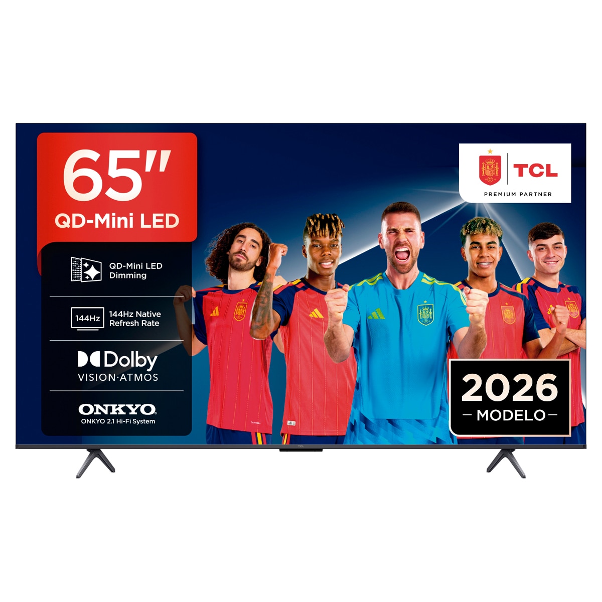 Imagen 0 de TV QD-MiniLED 164cm (65") TCL 65P8L, 4K HDR, Google TV, 144Hz VRR, Onkyo 2.1