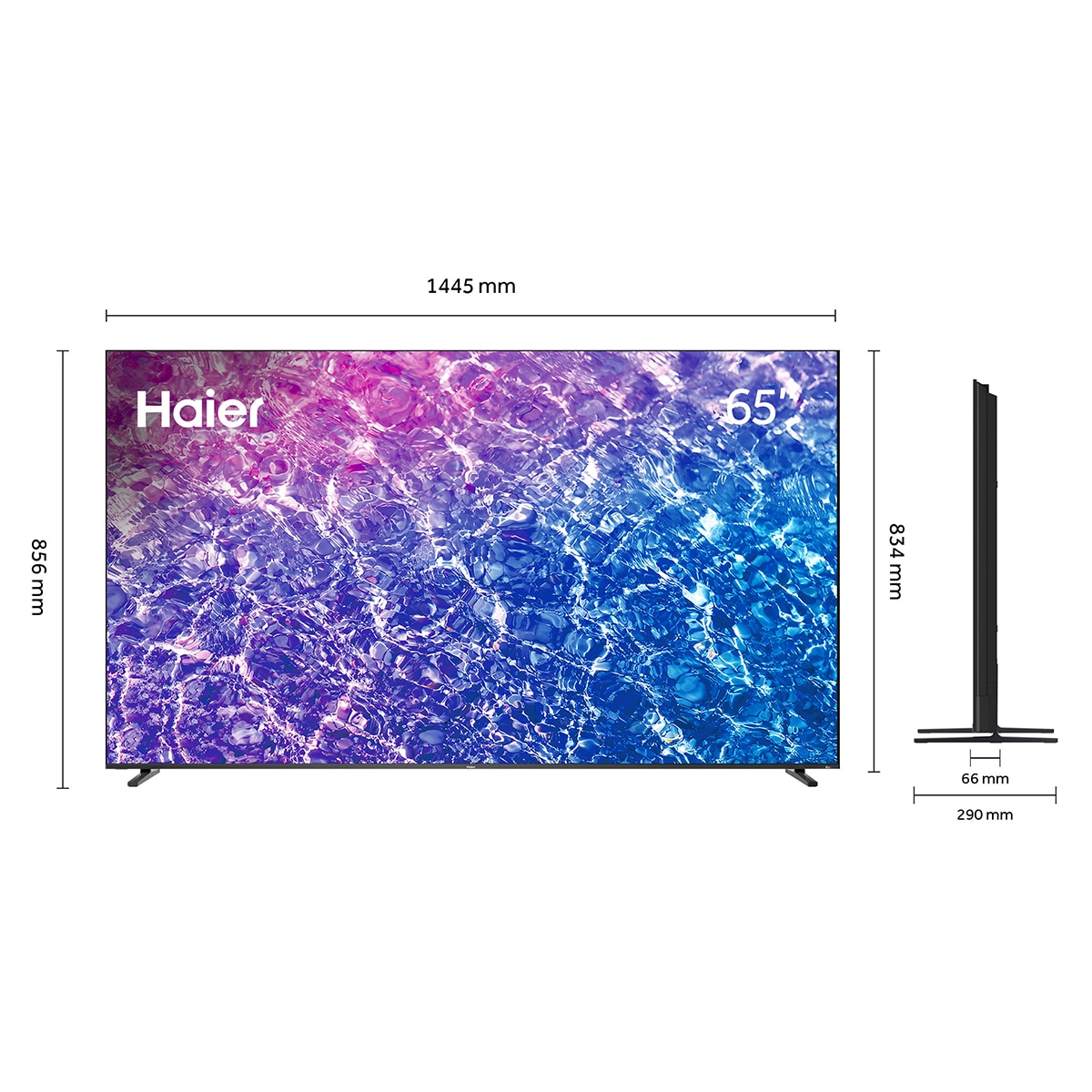 TV Mini LED 164 cm (65") Haier M92 H65M92FUX 4K UHD, 144Hz, Google TV, HDR10+, Dolby Vision IQ, Dolby Atmos Negro-2