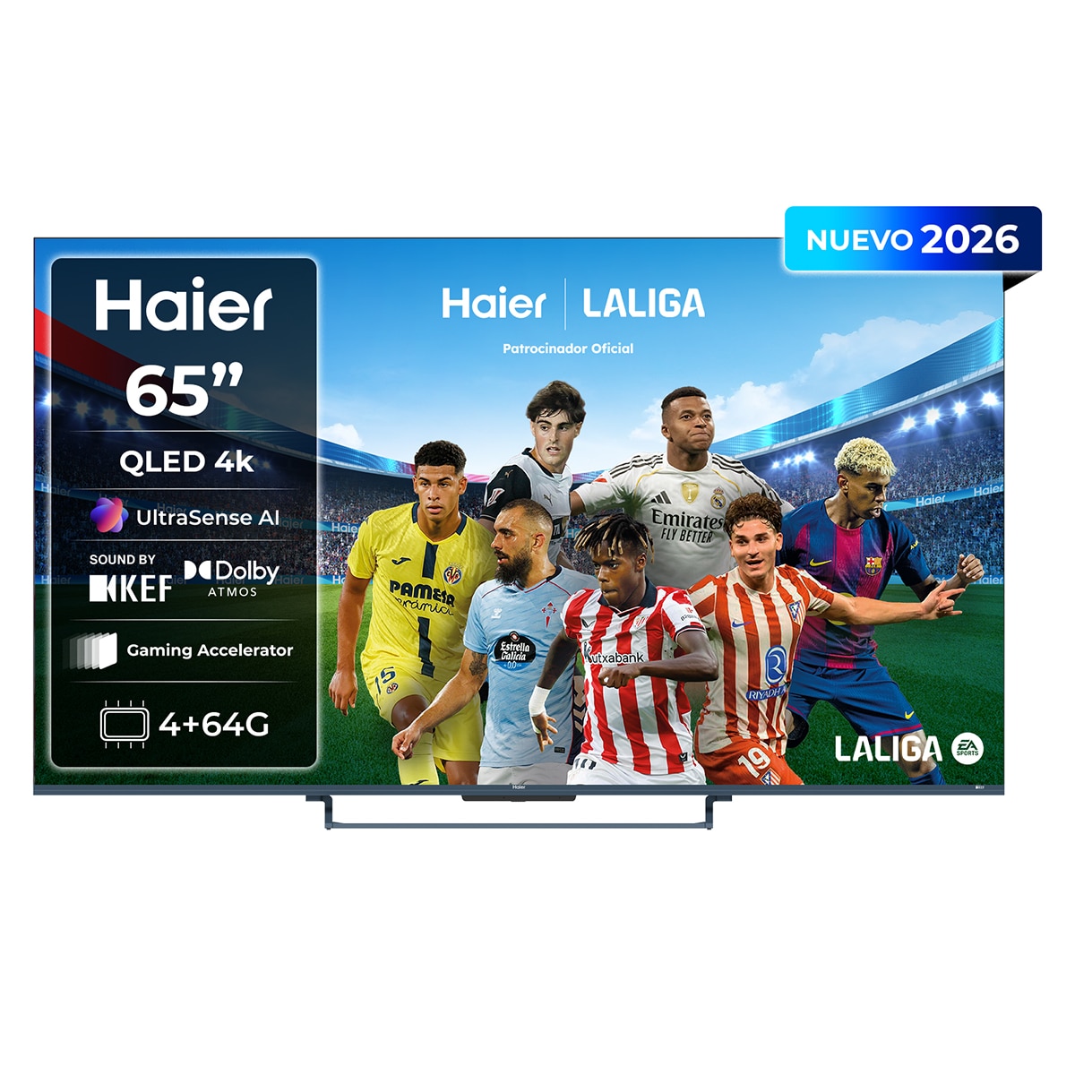 Imagen 0 de TV QLED 164 cm (65") Haier S90 H65S90GUX 4K UHD, 144Hz DLG240Hz, Google TV, HDR10+, Dolby Vision IQ, Dolby Atmos Sound by KEF