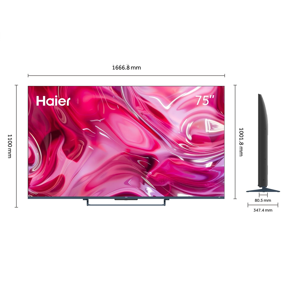 TV QLED 189 cm (75") Haier S90 H75S90GUX 4K UHD, 144Hz DLG240Hz, Google TV, HDR10+, Dolby Vision IQ, Dolby Atmos Sound by KEF Negro-2
