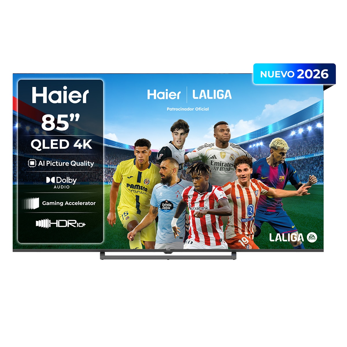 Haier - TV QLED 215 cm (85") Haier S80 H85S80GUX 4K UHD, 60Hz, Google TV, HDR10, Dolby Audio, AIPQ (AI Picture Quality).