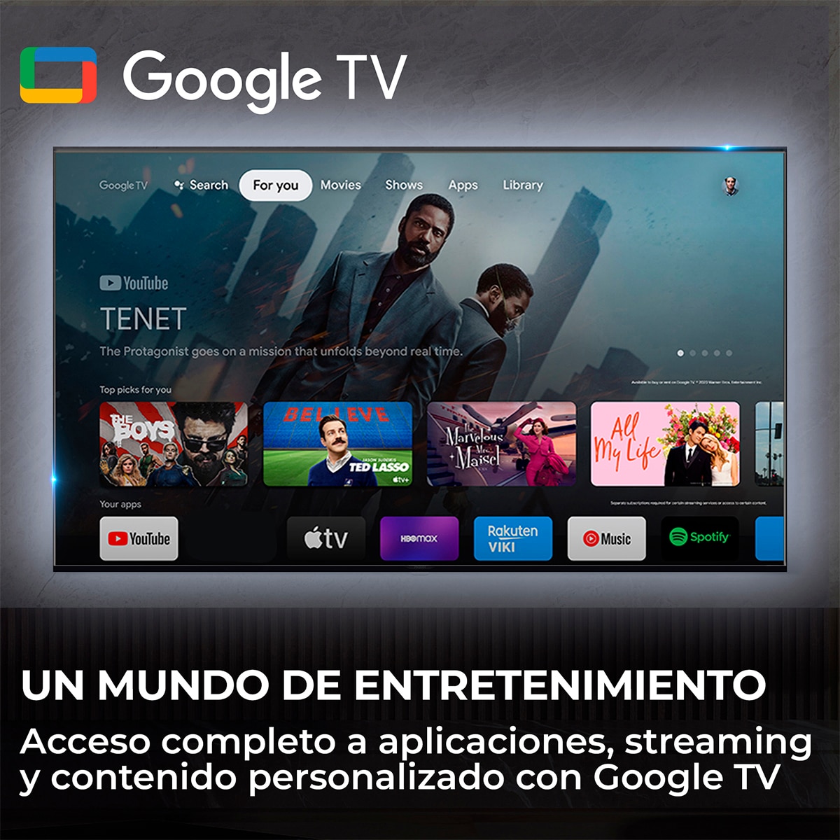 TV QLED 215 cm (85") Haier S80 H85S80GUX 4K UHD, 60Hz, Google TV, HDR10, Dolby Audio, AIPQ (AI Picture Quality) Negro-8