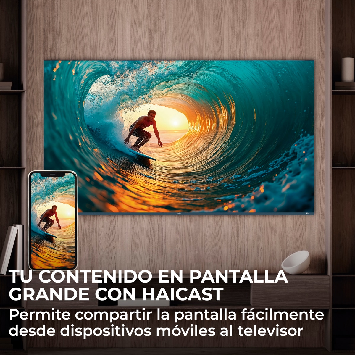 TV QLED 215 cm (85") Haier S80 H85S80GUX 4K UHD, 60Hz, Google TV, HDR10, Dolby Audio, AIPQ (AI Picture Quality) Negro-9