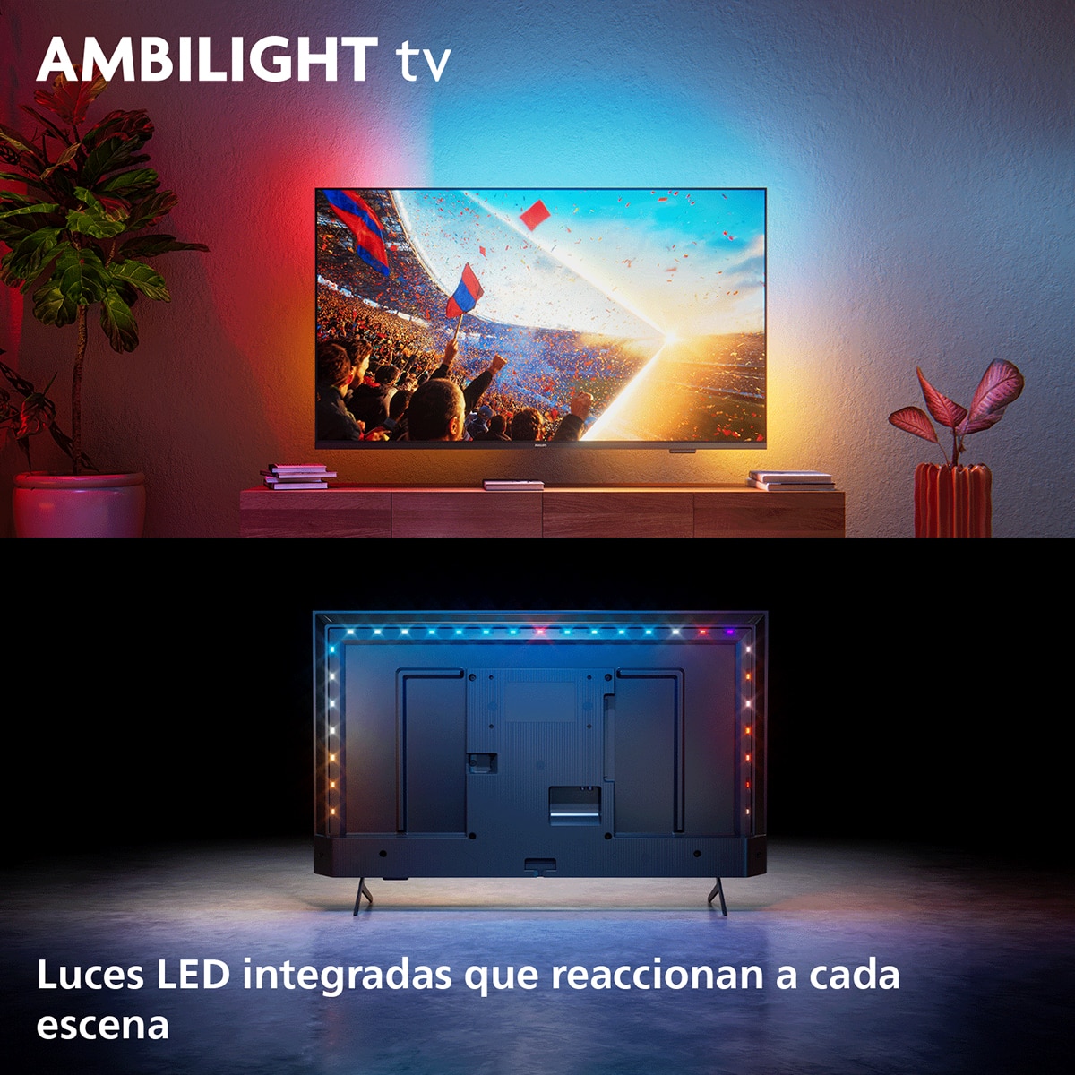TV LED 164cm (65") Philips Ambilight 65PUS8001 4K UHD, Smart TV, Dolby Atmos, Titan OS - Negro mate Negro mate-4