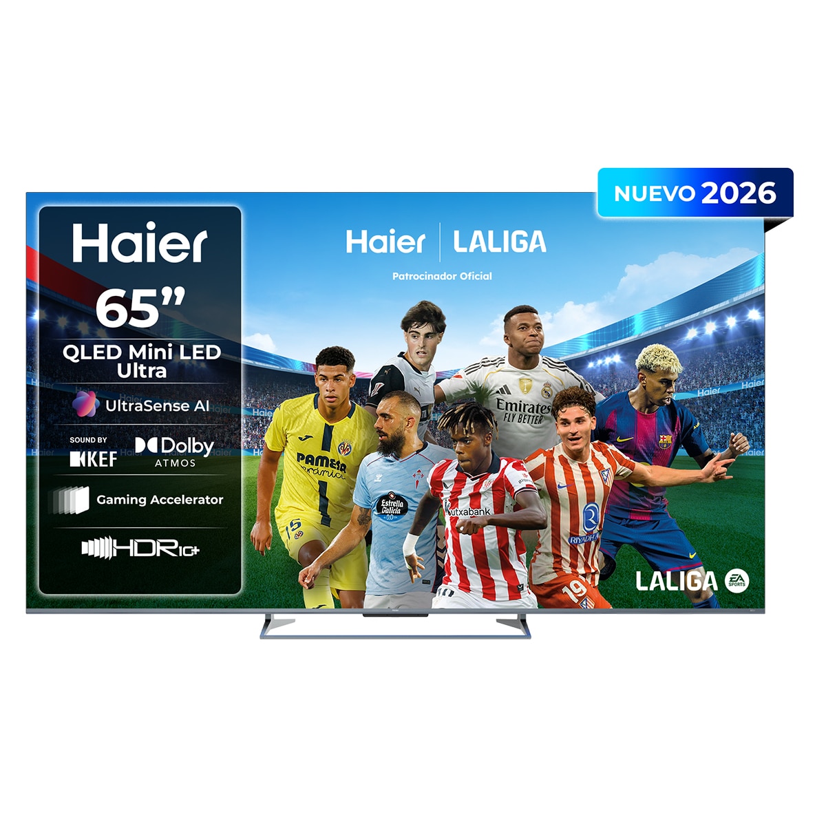 Haier - TV Mini LED 163,8 cm (65”) Haier M90 H65M90GUX 4K UHD, 144Hz, Google TV, HDR10+, Dolby Vision IQ, Dolby Atmos.