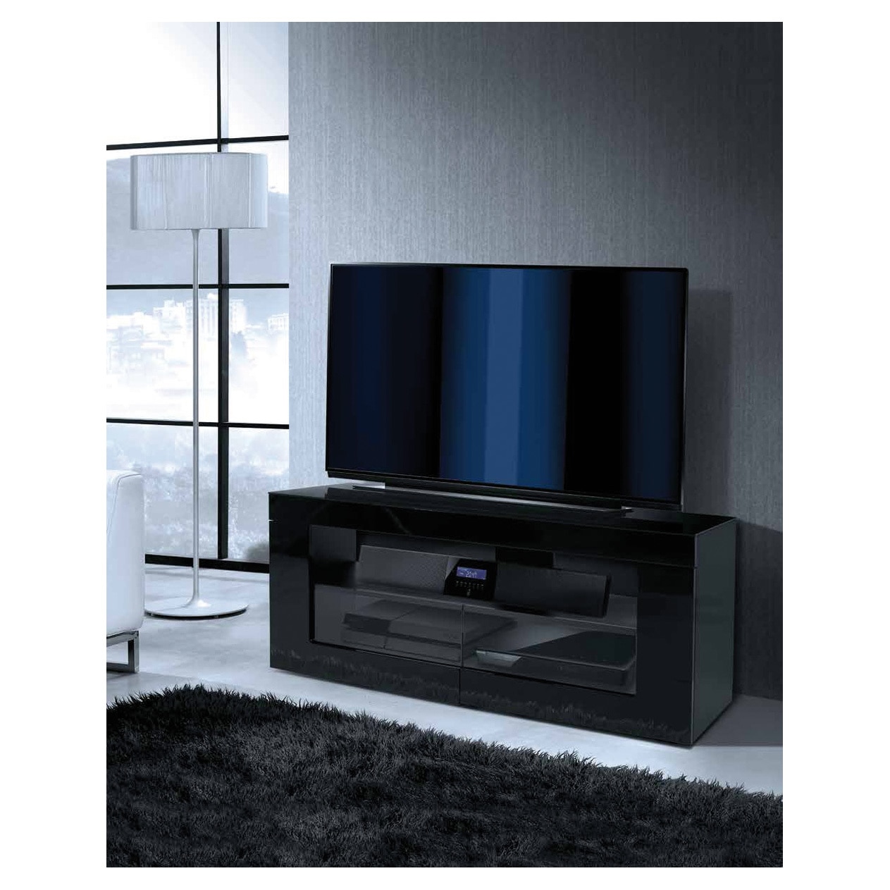Mesa para TV LCD/LED Gisan PLS-80 hasta 139,7 cm (55'') Negro-2